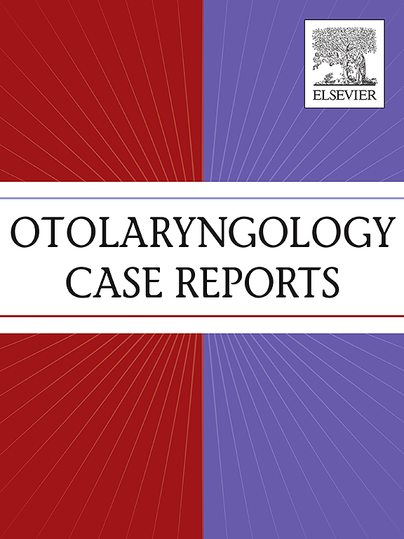 Go to journal home page - Otolaryngology Case Reports